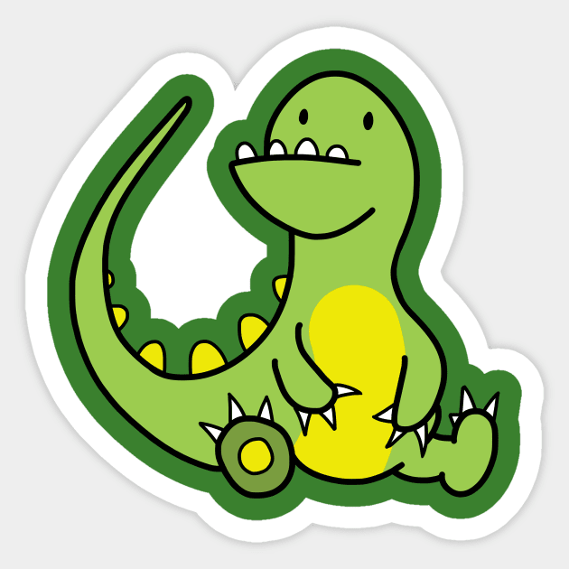 The Little Fat Dino Sticker by GusDynamite